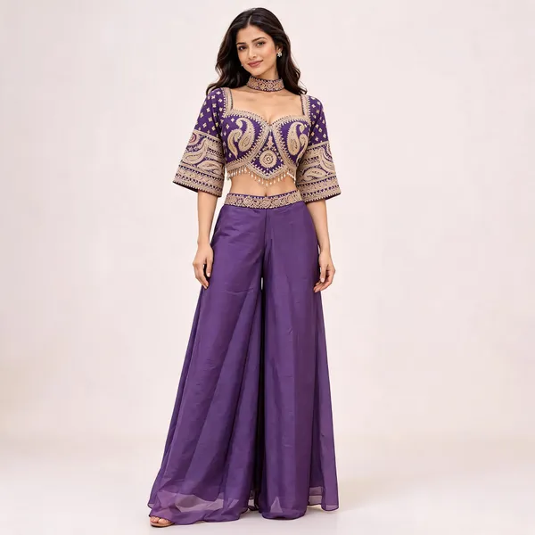 Purple_Star_Georgette_Palazzo_Set_For_Women