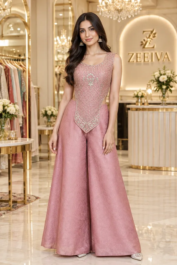 Pink_Embellished_Flared_Ethnic_Set_for_Women