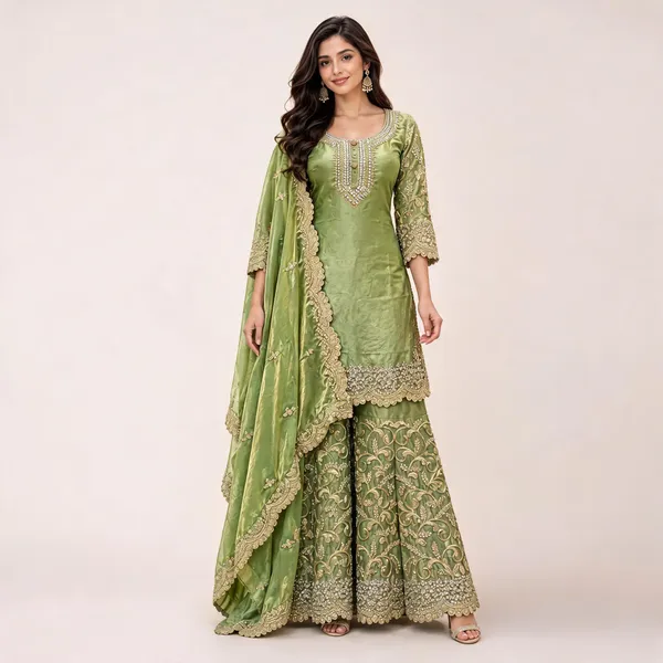 Green_Fendi_Sharara_Suit_Set_For_Women