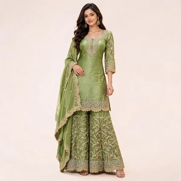 Green_Fendi_Sharara_Suit_Set_For_Women