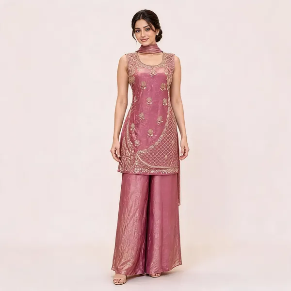 Pink_Fendi_Kurta_Set_For_Women