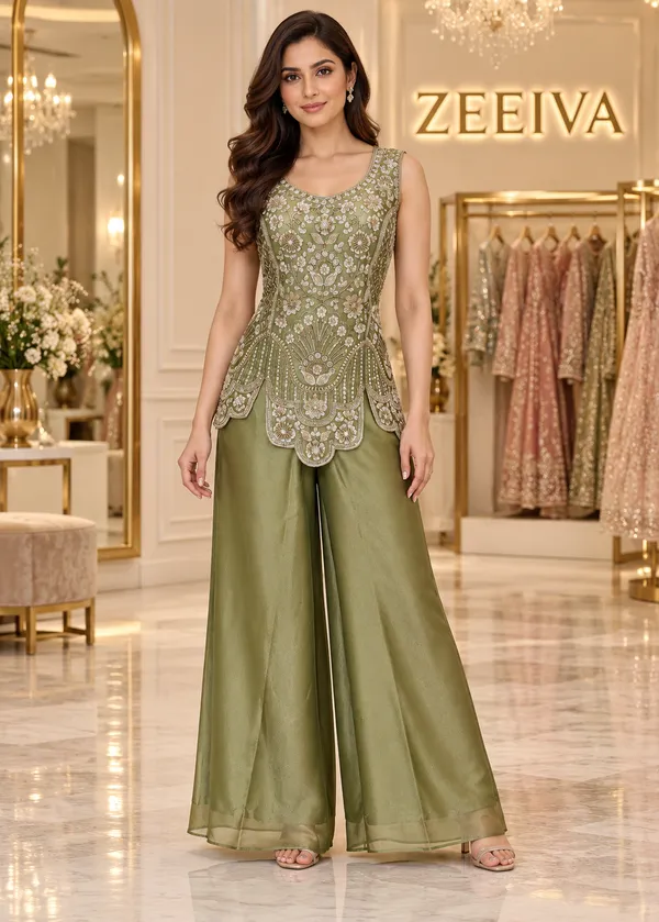Olive_Green_Embroidered_Sleeveless_Kurta_Palazzo_Set_for_Women