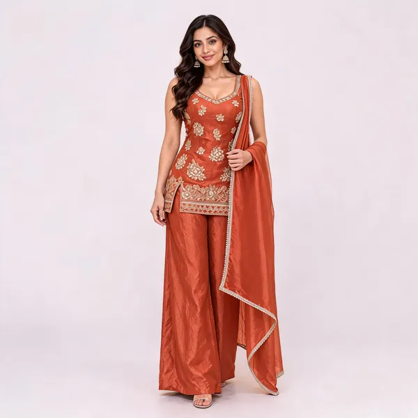 Rust_Fendi_Straight_Fit_Suit_Set_For_Women