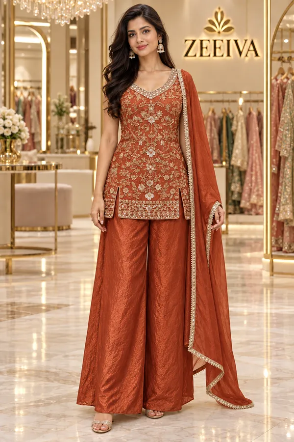 Rust_Embroidered_Kurta_Set_for_Women
