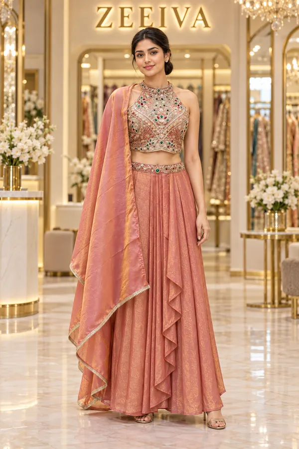 Peach_Embroidered_Lehenga_Set_for_Women