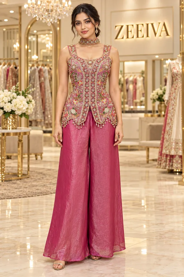 Pink_Embroidered_Flared_Ethnic_Set_for_Women