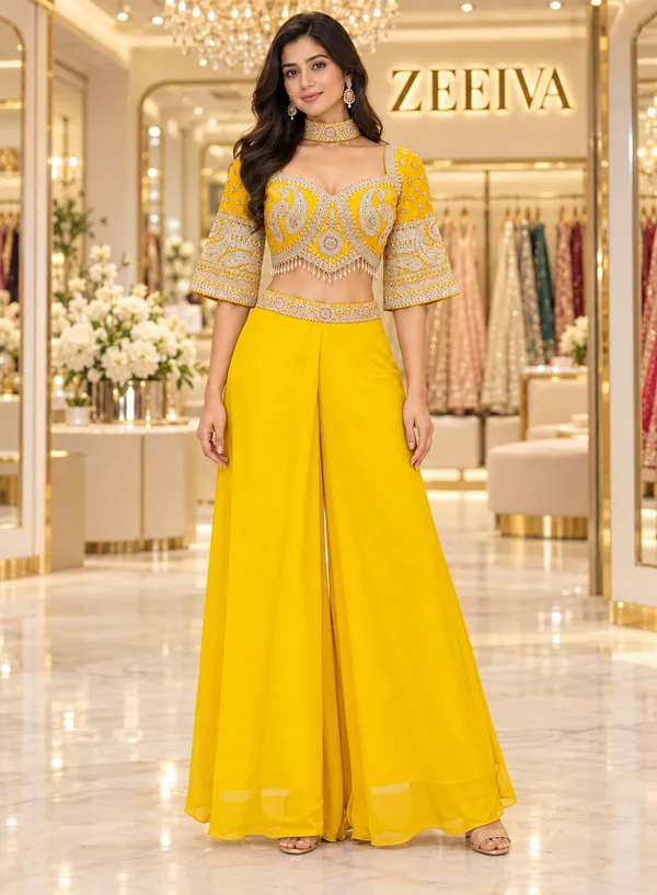 Yellow_Embroidered_Crop_Top_And_Palazzo_Set_for_Women