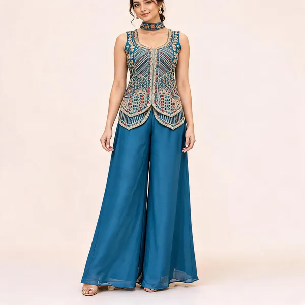 Blue_Star_Georgette_Palazzo_Set_For_Women