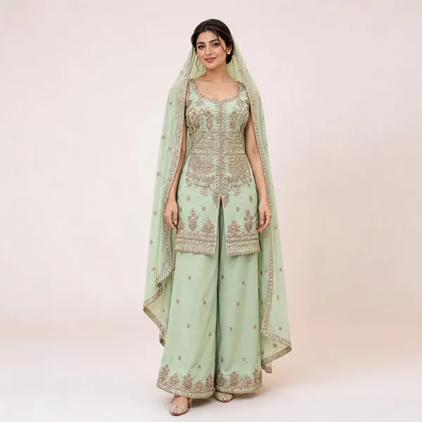 Mint_Green_Georgette_Salwar_Suit_Set_For_Women