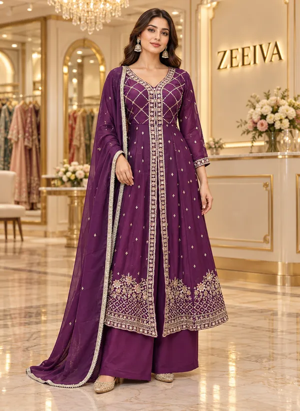 Purple_Embroidered_Anarkali_Suit_Set_for_Women