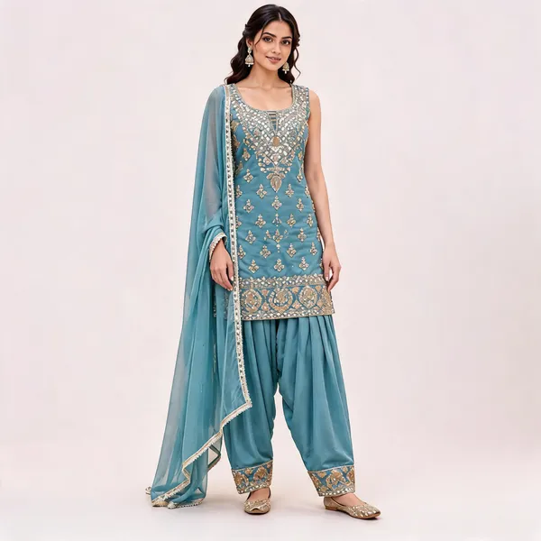 Blue_Star_Georgette_Kurta_Set_For_Women