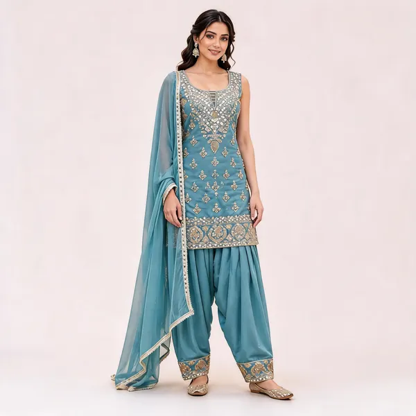 Blue_Star_Georgette_Kurta_Set_For_Women