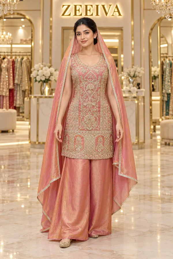 Peach_Embroidered_Ethnic_Suit_Set_for_Women