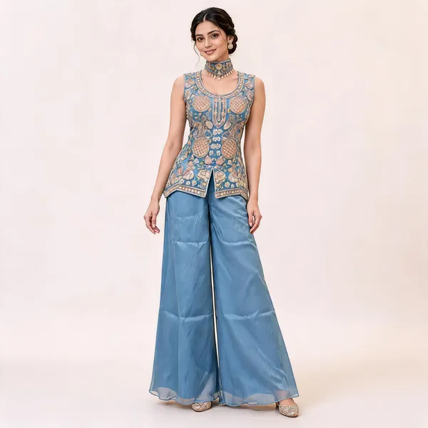 Blue_Gabana_Kurta_Palazzo_Set_For_Women