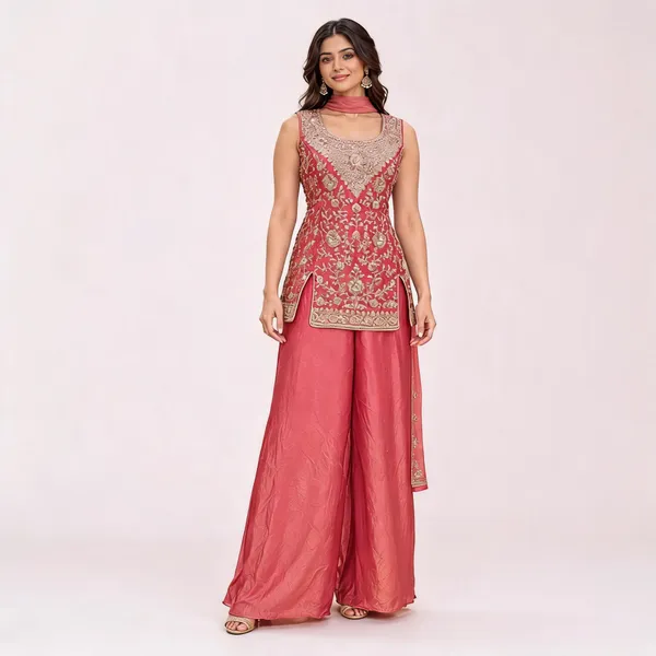 Pink_Fendi_Kurta_Set_For_Women
