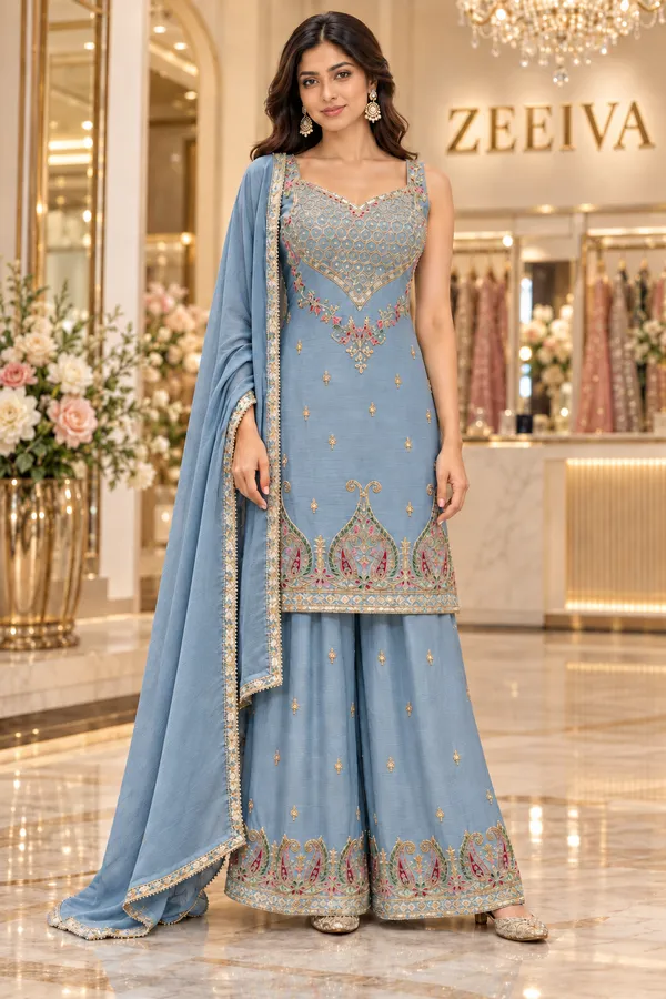 Blue_Embroidered_Straight_Kurta_Set_for_Women
