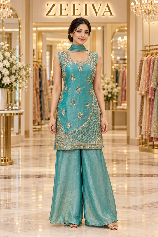 Aqua_Embroidered_Straight_Kurta_Palazzo_Set_For_Women