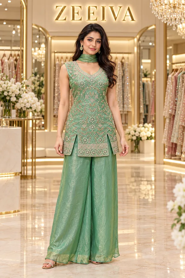 Green_Embroidered_Kurta_Palazzo_Set_for_Women