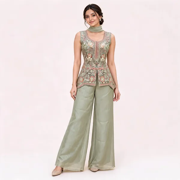 Sage_Green_Gabana_Kurta_Set_For_Women