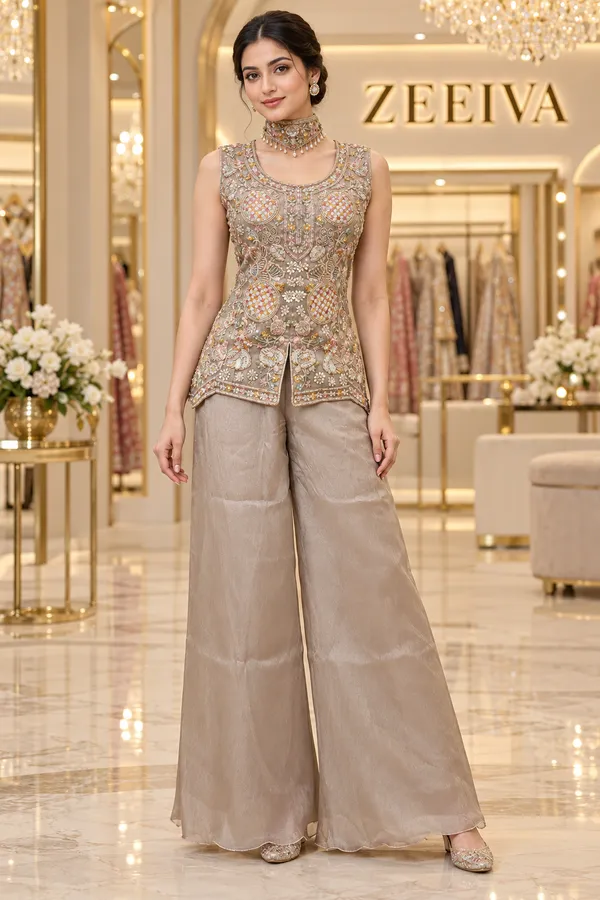 Beige_Embroidered_Peplum_Suit_Set_for_Women