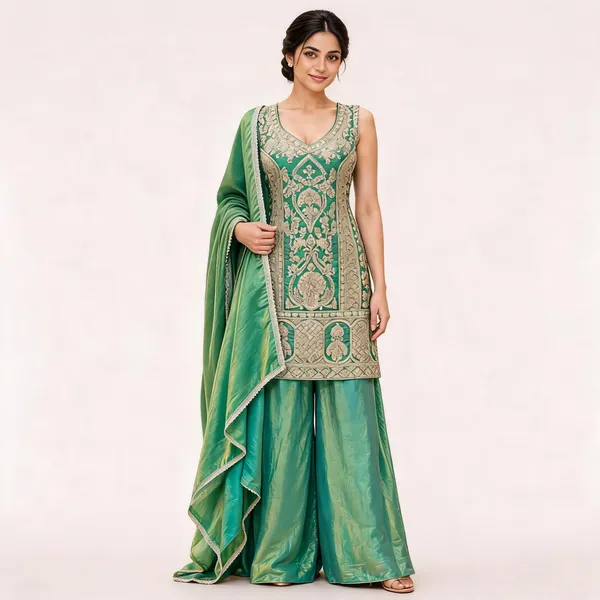 Green_Fendi_Three_Piece_Suit_Set_For_Women