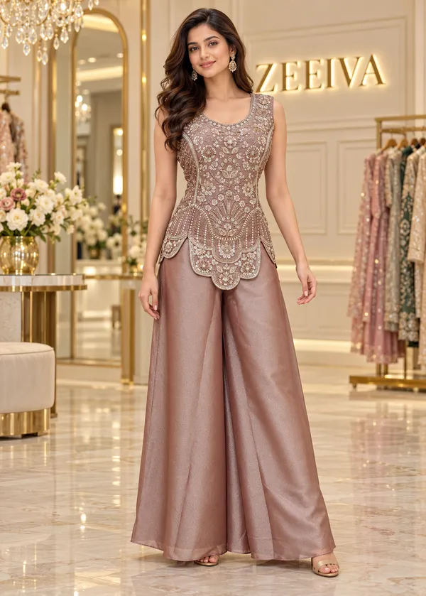 Mauve_Embroidered_Sleeveless_Co_Ord_Set_For_Women