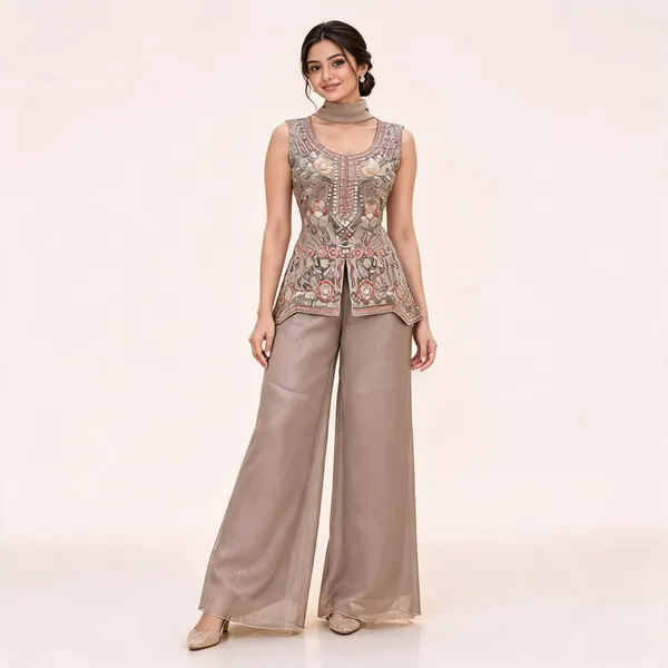 Beige_Gabana_Kurta_Palazzo_Set_For_Women