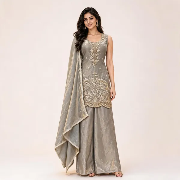 Grey_Fendi_Kurta_Palazzo_Set_With_Dupatta_For_Women