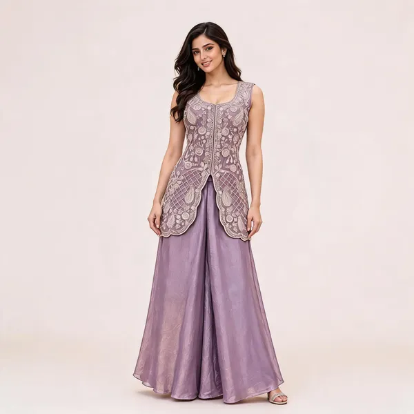 Lavender_Fendi_Jacket_Style_Ethnic_Set_For_Women