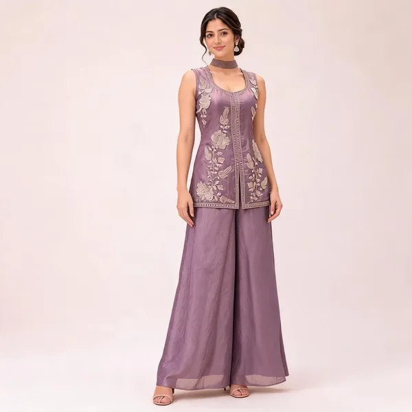 Lavender_Fendi_Kurta_Palazzo_Set_For_Women