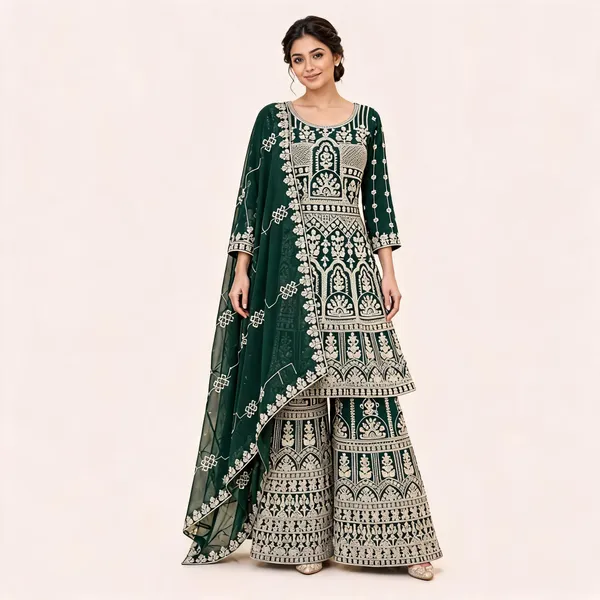 Green_Georgette_Anarkali_Palazzo_Set_For_Women