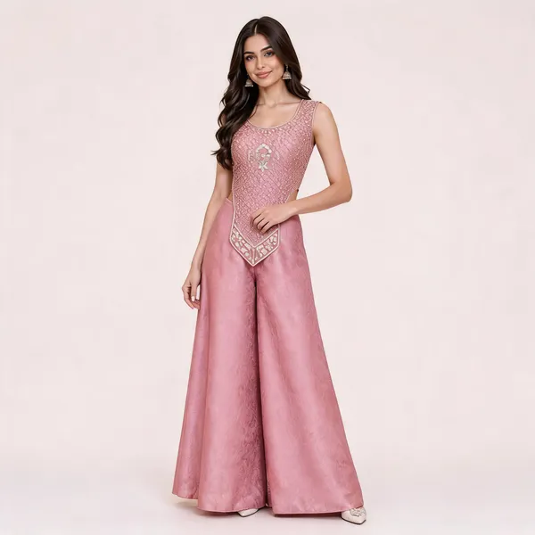 Pink_Gabana_Flared_Ethnic_Set_For_Women