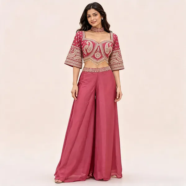 Pink_Star_Georgette_Palazzo_Set_For_Women