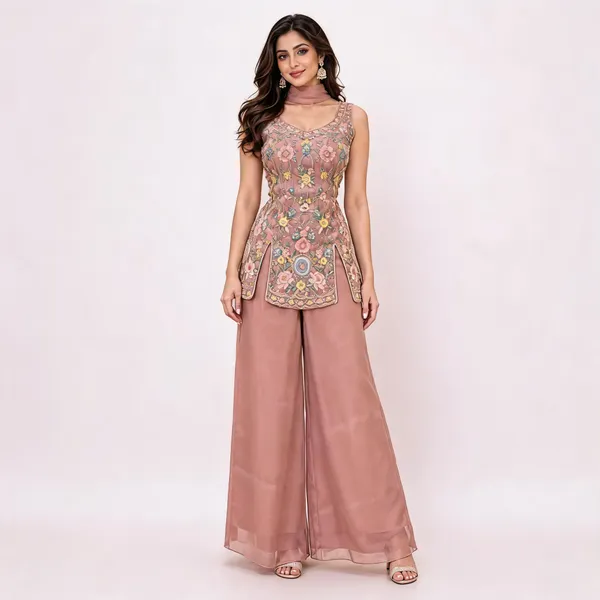 Pink_Gabana_Kurta_Palazzo_Set_For_Women