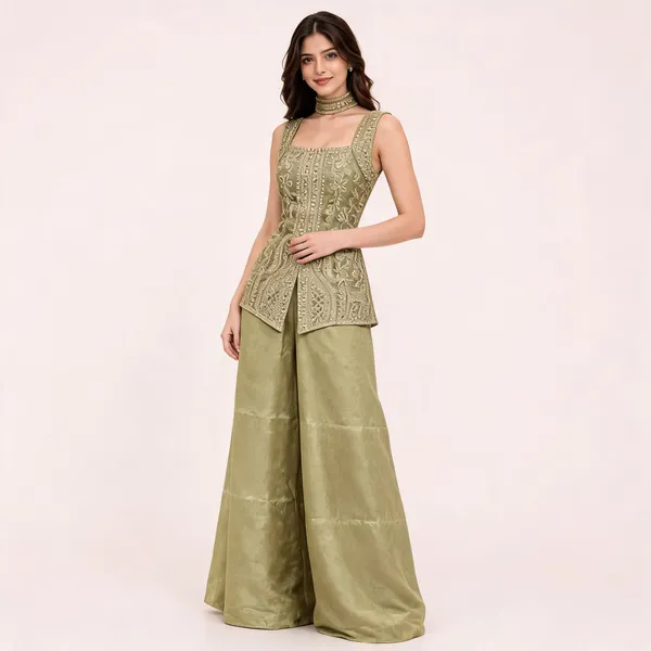 Sage_Green_Gabana_Kurta_Set_For_Women