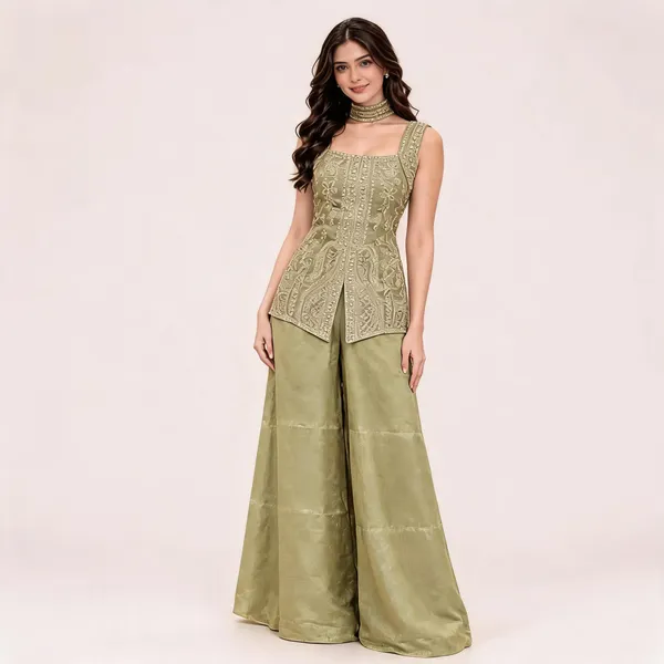 Sage_Green_Gabana_Kurta_Set_For_Women