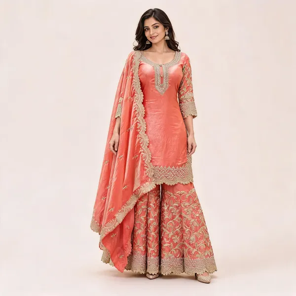 Peach_Fendi_Suit_Set_For_Women