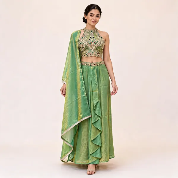 Green_Fendi_Lehenga_Choli_Set_For_Women