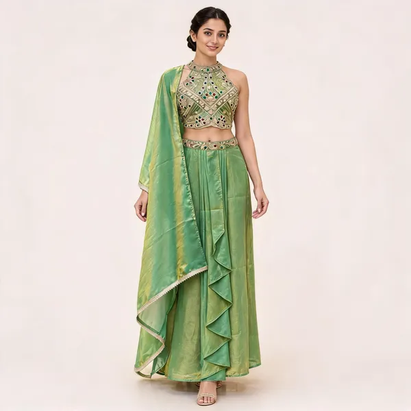 Green_Fendi_Lehenga_Choli_Set_For_Women