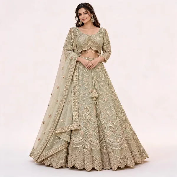 Sage_Green_Net_Lehenga_Choli_For_Women
