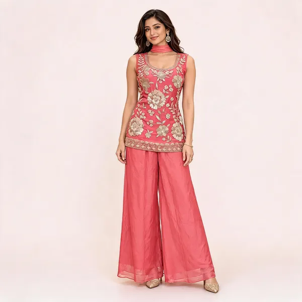 Pink_N.C-Moss_Kurta_Palazzo_Set_For_Women