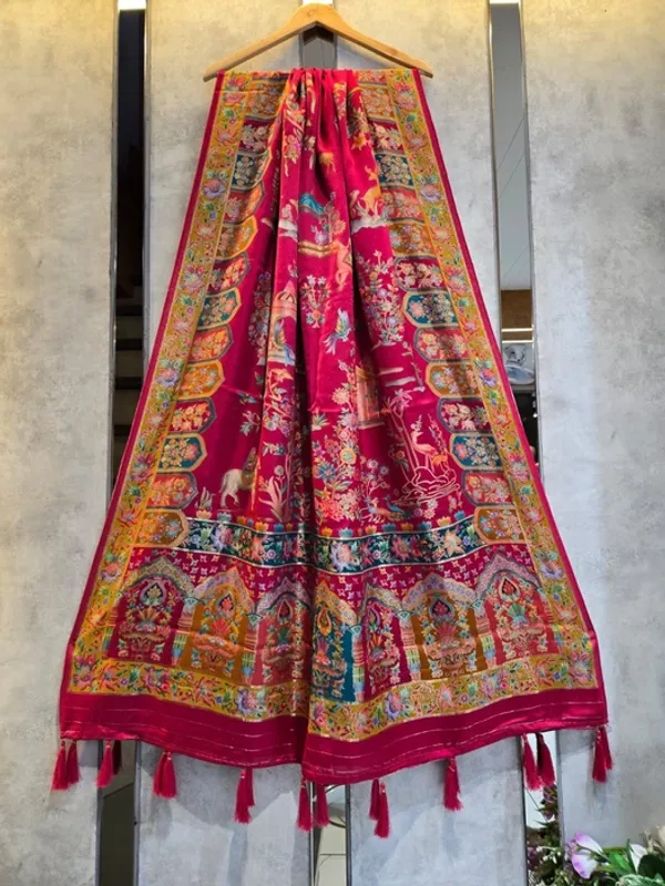Pink_Silk_Pashmina_Print_All_Over_Figure_Design_Dupatta_For_Women