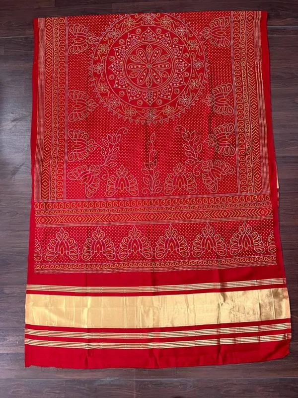 Multicolor_Gajji_Silk_Bandhani_Print_Lagdi_Patta_Dupatta_For_Women