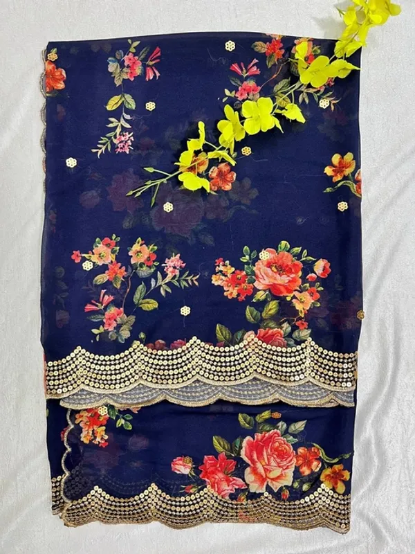 Blue_Georgette_Printed_Sequins_Cut_Work_Dupatta_For_Women