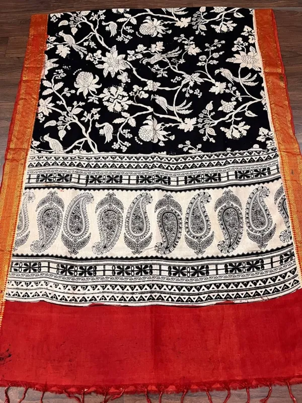 Multicolor_Chennur_Silk_Kalamkari_Dupatta_For_Women