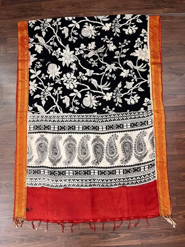Multicolor_Chennur_Silk_Kalamkari_Dupatta_For_Women