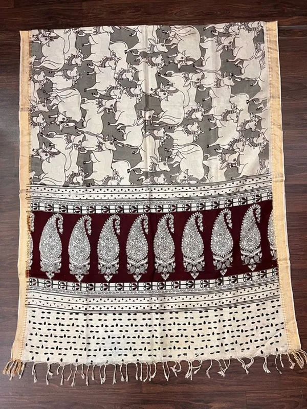 Multicolor_Chennur_Silk_Kalamkari_Dupatta_For_Women