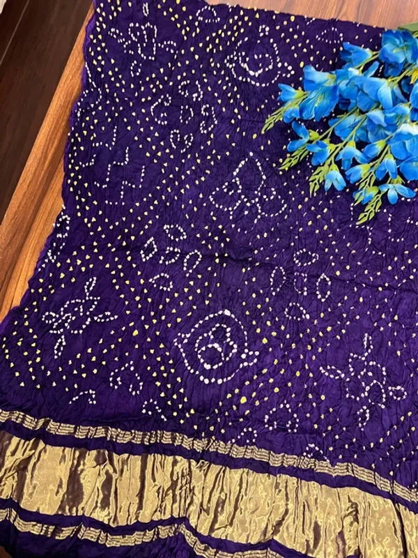 Blue_Modal_Silk_Bandhani_Tissue_Pallu_Dupatta_For_Women