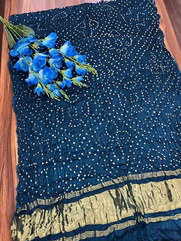 Emerald_Blue_Modal_Silk_Bandhani_Tissue_Pallu_Dupatta_For_Women