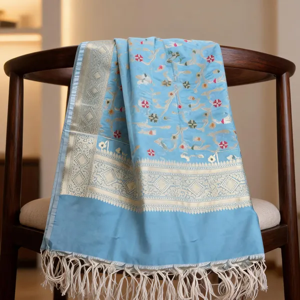 Multicolor_Silk_Minakari_Zari_Woven_Banarasi_Dupatta_For_Women